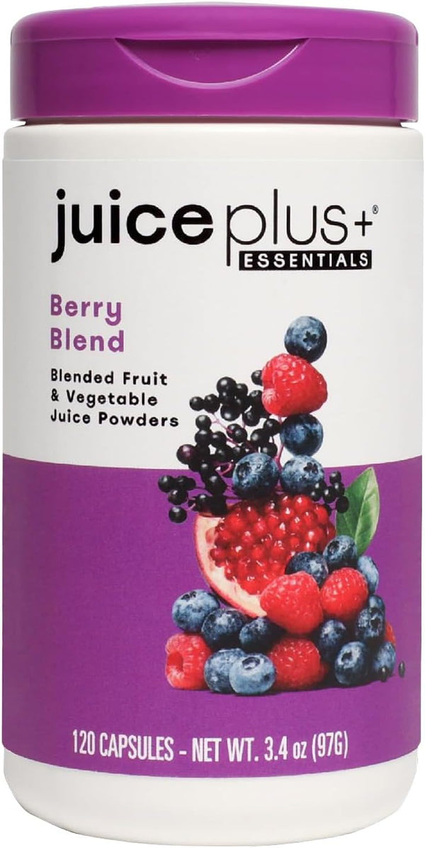 Juice Plus+ Fruit & Vegetable Blend - Fruit and Vegetable Supplement - Whole Food Ingredients like Kale, Beet, Cranberry and More - Vegan, Non-GMO - 2 Bottles (120 Capsules Each)