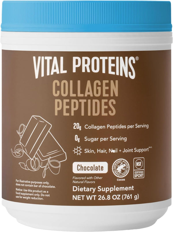 Vital Proteins Collagen Peptides Powder - Grass Fed Collagen Peptides for Hair, Nail, Skin, Bone & Joint Health, Unflavored, 27 Servings