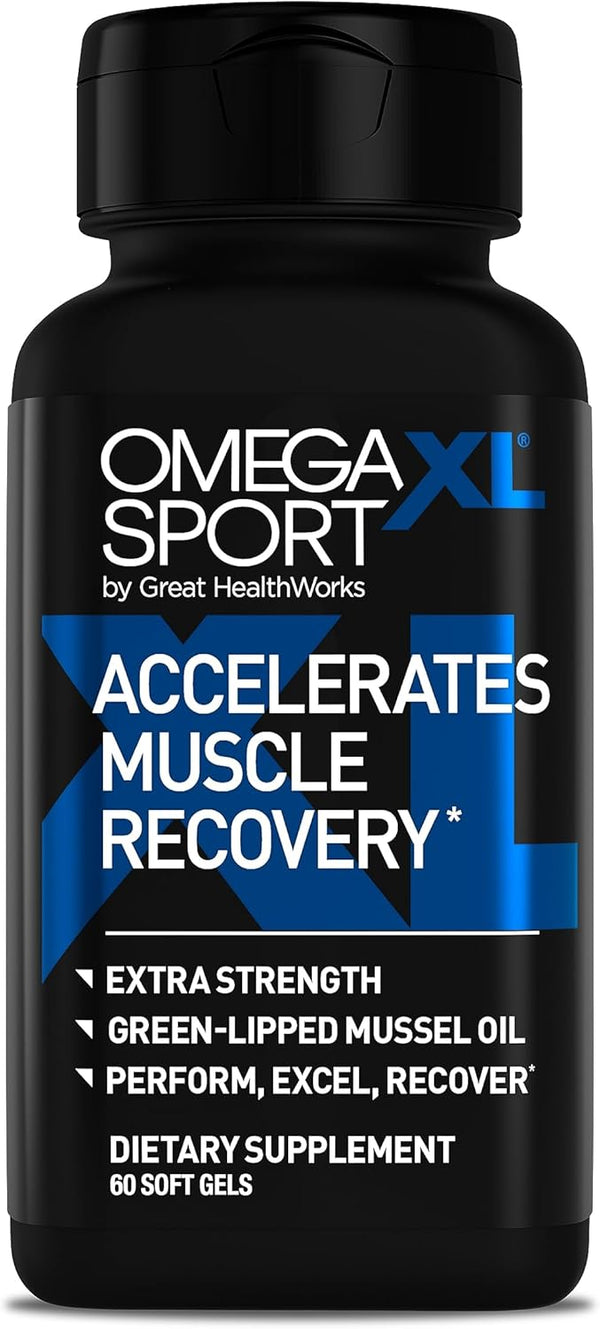 OmegaXL Joint Support Supplement, for Relief - Natural Muscle Support, Green Lipped Mussel Oil, Soft Gel Pills, Drug-Free, 60 Count